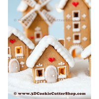 Kleines Lebkuchenhaus #3 Ausstechformen-Set | Aus Tonhaus Haus Ausstecher von 3DCookieCutterShop
