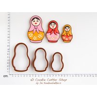 Matrjoschka - Ausstechform Für Matrjoschka-Puppen | Fondant-Ausstechform Ton-Ausstechform von 3DCookieCutterShop