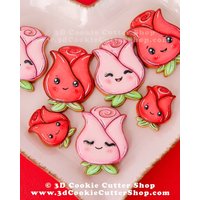 Rosey Ausstechform | Keks - Fondant Tonausstecher Valentinstag Muttertag Geschenk Keksausstecher Importstück von 3DCookieCutterShop