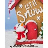 Schneemann Schaut Nach Oben Ausstechform | Keks - Fondant Tonausstecher Keksausstecher Importstück Schneemann Schaut Nach Oben Ausstechform | Keks - Fondant Tonausstecher Keksausstecher Importstück von 3DCookieCutterShop