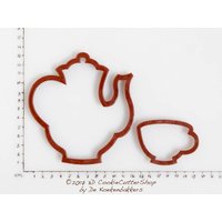 Teekanne & Teetasse Ausstechformen-Set | Keks - Fondant Tonausstecher Keksausstecher Importstück von 3DCookieCutterShop
