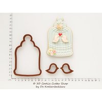 Vogelkäfig-Ausstechformen-Set | Keks-, Fondant - Und Tonausstecher Keksausstecher Importstück von 3DCookieCutterShop
