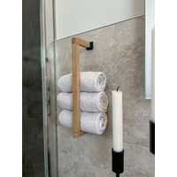 Handtuchhalter Aus Holz Ohne Bohren | Handtuchstange Gästebad Dekoration Badezimmer Wandhalterung Handtuch von 3DDDruckwerkstatt