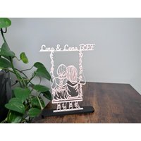 Beste Freundin Geschenk - Bff Geschenk, Selbst Gemalt Und in 3D Überführt, Personalisierbar Aus Nachhaltigem Kunststoff von 3DDesign4HOME
