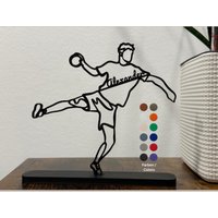 Handballer Personalisiert Als Line Art Statue - Das Perfekte Geschenk Für Handball Spieler. 3D Gedruckt in Bio Kunststoff von 3DDesign4HOME
