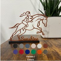 Reiterin Mit Pferd in Line Art & Personalisierbar. Verschiedene Größen Und Farben Möglich. 3D Produziert Aus Bio Kunststoff Reiterin Mit Pferd in Line Art & Personalisierbar. Verschiedene Größen Und Farben Möglich. 3D Produziert Aus Bio Kunststoff von 3DDesign4HOME