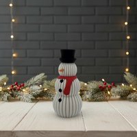 Moderner Schneemann Mit Schal | Weihnachtsdeko 3D Druck Dekofigur Für Led Teelicht Winterdeko Moderner Schneemann Mit Schal | Weihnachtsdeko 3D Druck Dekofigur Für Led Teelicht Winterdeko von 3DDomizil