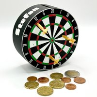 Dartscheibe Spardose, Personalisierbar - Zum Hinstellen & Aufhängen von 3DDruckraum