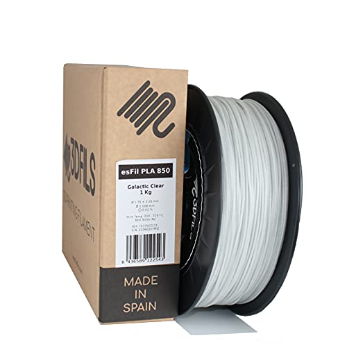 3DFILS - Glitter-Filament für esFil PLA INGEO 3D850: 1,75 mm, 1 kg, Galactic Clear von 3DFILS