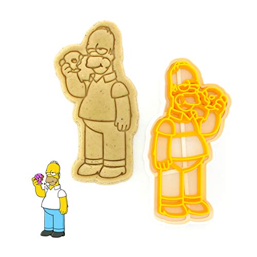 3DForme, Homer Simpsons Ausstechform für Kuchen, Fondant, Backform, 2-teiliges Set (Homer 2) von 3DForme