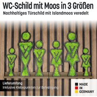Moos Gäste Wc Schild Türschild Klo Toiletten Piktogramm Selbstklebend von 3DGRAFDE