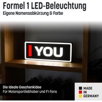 Personalisierte Formel 1 Led Lampe | Initialen & Teamfarbe Wählbar Usb-C + A Adapter Geschenk Für F1-Fans 3D-Druck Licht Deko Schild Personalisierte Formel 1 Led Lampe | Initialen & Teamfarbe Wählbar Usb-C + A Adapter Geschenk Für F1-Fans 3D-Druck Licht Deko Schild von 3DGRAFDE