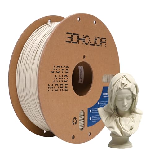 3DHoJor Matte PLA Filament Helles Khaki 1KG, Matte Oberfläche 3D Drucker Filament, Mattierte Textur, Maßgenauigkeit +/- 0.02mm, für die meisten FDM 3D Drucker von 3DHoJor