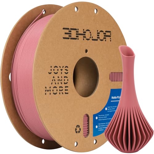 3DHoJor Matte PLA Filament Lila Violett 1KG, Matte Oberfläche 3D Drucker Filament, Mattierte Textur, Maßgenauigkeit +/- 0.02mm, für die meisten FDM 3D Drucker von 3DHoJor