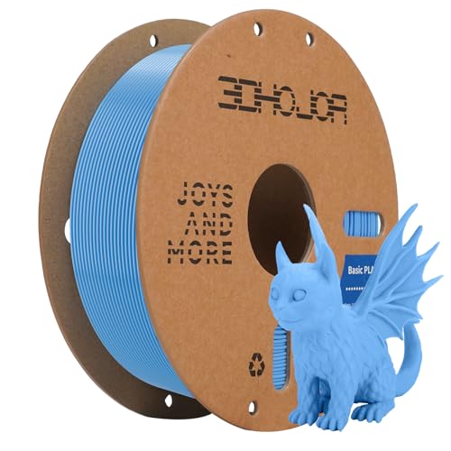 3DHoJor PLA Filament 1.75mm, 1kg 3D Drucker Filament PLA, Maßgenauigkeit +/- 0,02 mm, ultraschnelle Filament 3d Druckmaterialien, Vakuumverpackung,für FDM 3D Drucker, Hellblau von 3DHoJor