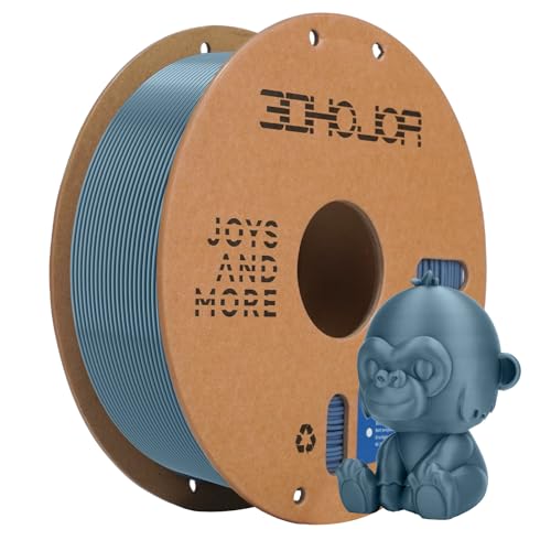 3DHoJor PLA Filament 1.75mm Hellgrau 1KG, 3D Drucker Filament Maßgenauigkeit +/- 0,02 mm, Filament 3d Druckmaterialien, Super Speedy PLA Filament für 3D Drucker von 3DHoJor
