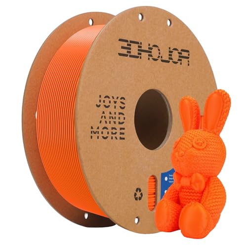 3DHoJor PLA Filament 1.75mm Orange 1KG, 3D Drucker Filament Maßgenauigkeit +/- 0,02 mm, Filament 3d Druckmaterialien, Super Speedy PLA Filament für 3D Drucker von 3DHoJor