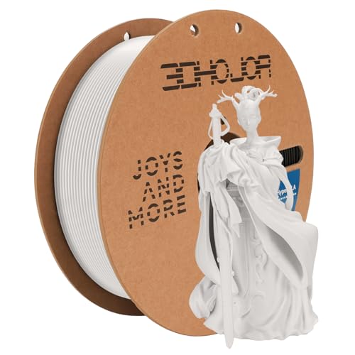 3DHoJor PLA Filament 1.75mm Weiß 1KG, 3D Drucker Filament Maßgenauigkeit +/- 0,02 mm, Filament 3d Druckmaterialien, Super Speedy PLA Filament für 3D Drucker von 3DHoJor
