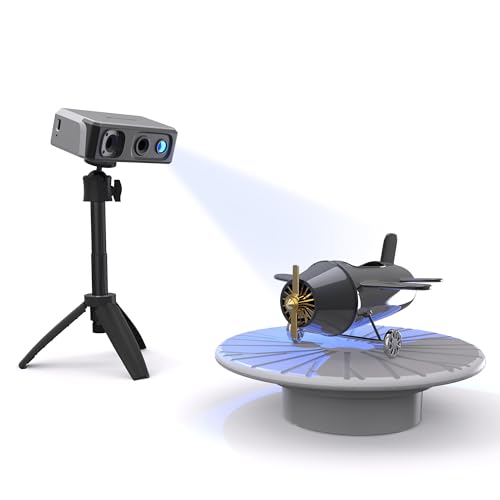 3DMakerpro Handheld-3D-Scanner, 0,02 mm Präzision, 10 FPS schnelle Scangeschwindigkeit mit Anti-Shake-Linse, 3D-Scanner für 3D-Drucker für Windows/MacOS, Handheld 3D-Scanner Seal Lite – Premium-Kit von 3DMakerpro