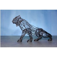 Dekorativer Jaguar Im Filigranen Gitterdesign | Zeitlose Skulptur Für Wohnräume Und Büro Ideales Geschenk Väter Panther-Fans von 3DOfficeAT