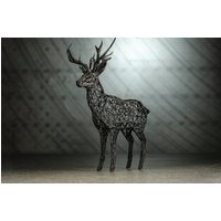 Hirsch Deko Figur, Individuelle Geschenkidee, Geschenk Für Jäger, Art Decor Designs, Zimmer Dekoration von 3DOfficeAT