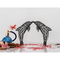 Küssende Delfin Skulptur in Verschiedenen Größen | Hochwertige Deko Für Wohnzimmer Und Terrasse Zeitloses Design Innen Außen von 3DOfficeAT