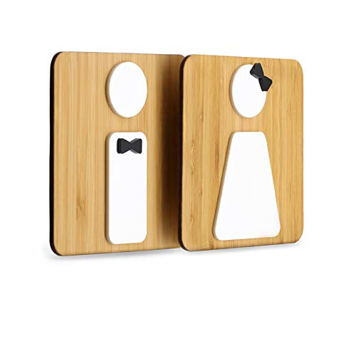 Signs WC [A2] | 2x Platz Set Geprägte Restroom Toilette WC Damen Herren Toilettenschilder, Schild Mann Frau Türschild von 3DP