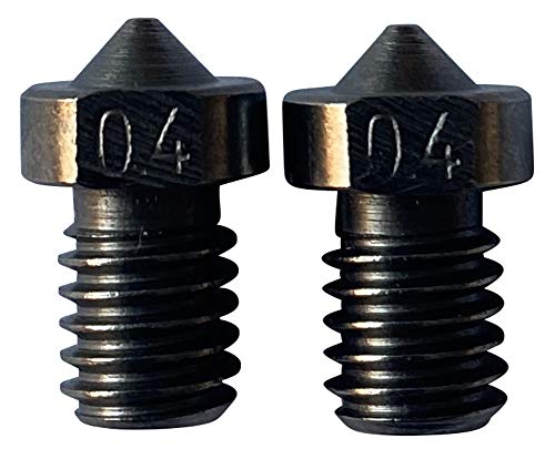 3DPLady | 2x Nozzles aus Gehärtetem Stahl V5/ V6 Nozzle 0,4 mm kompatibel für z. B. Anycubic i3 Mega Prusa i3 MK3/MK3S von 3DPLady