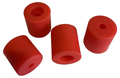 3DPLady | Silikonpuffer (Silikondämpfer) für 3D Drucker 1x16mm + 3x18mm Zubehör für Ender 3 Serie V2,Pro (Rot) von 3DPLady