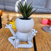 Harry Plant "Meditation" Lustiger Blumentopf Zeigt Meditation Übung, Entspannung - Made in Germany von 3DPiratDE