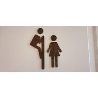 Wc Schild in Rostoptik Oder Schwarz Kloschild Toilettenschild Metalloptik - Absoluter Eye Catcher Top Geschenk Funny Toiletten Sign von 3DPiratDE