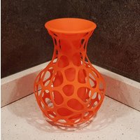 Dekor Vase Mit Modernem Voronoi Design von 3DPlasticJewels