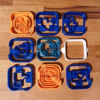 Social Media Icon Ausstechformen 3D Gedrucktes Party Set von 3DPlasticJewels