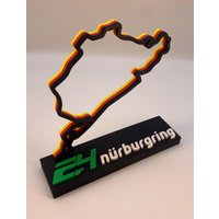 24H Nürburgring I Nordschleife Rennstrecken Modell Rennstrecke Regal Art 3D Layout von 3DPolyPrintSolution