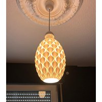 Design Lampenschirm Für E27 - Modernes Wellenmuster Pendelleuchten von 3DPrintablesDX