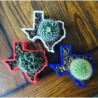 Texas Form Pflanztopf | Sukkulenten Pflanzer Kaktus Pflanzgefäß Wohnkultur Geschenk von 3DPrintedByBrian