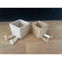 Funky Blumentopf Auf Beinen - Sitzender Planter Sukkulententopf von 3DPrintsDesignsStore