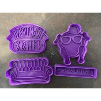 Freunde Ausstechform Backform Fondant Keks Kuchendekoration 2Pc Stamp Party Central Perk Sofa Türkei Logo Joey Monica von 3DPrintzLTD
