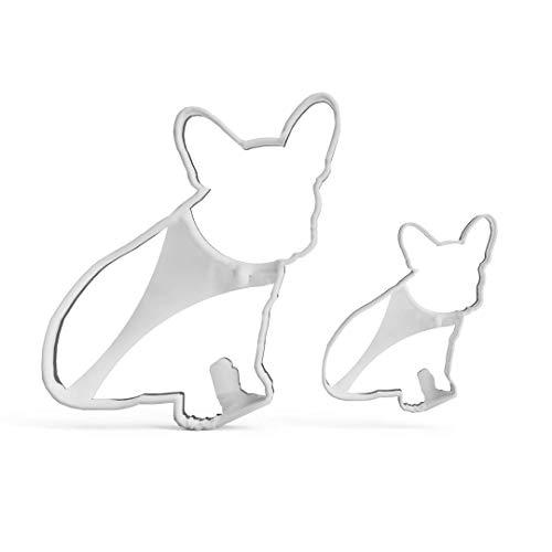 3DREAMS 2er Ausstecher Set French Bulldog │ Frenchy Ausstechform │ Keksausstecher Französische Bulldogge Hund │ Ausstechformen Bully │ Cookie Cutter Geschenk von 3DREAMS