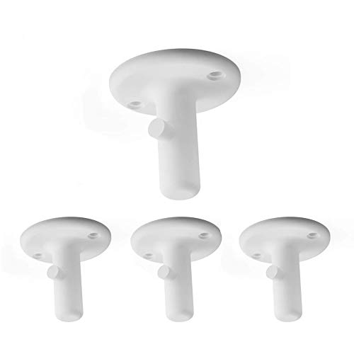 3DREAMS 4er Set Rührhaken Halterung zum Schrauben für z.B. Rührbesen-Schneebesen Knethaken Flexi-Rührer Passend für KitchenAid & Kitchen-Aid-Mini Hook 4er Set KA-2S Weiss von 3DREAMS