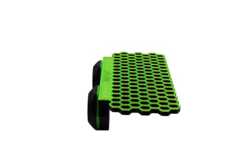 3DReeF Magnetisches Frag-Rack, riffsichere Materialien, für Glas bis zu 16 mm Dicke (Schwarz/Neongrün, 40 cm) von 3DReeF