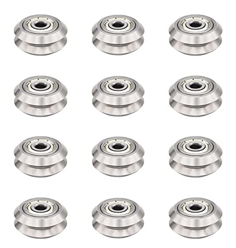 12PCS 3D Drucker Teile V-Schlitz Edelstahl Rad 625zz Lager Riemenscheibe Metall V-Typ Riemenscheiben Getriebe Aluminium Extrusion für 3D Drucker 12PCS 3D Drucker Teile V-Schlitz Edelstahl Rad 625zz Lager Riemenscheibe Metall V-Typ Riemenscheiben Getriebe Aluminium Extrusion für 3D Drucker von 3DTengkit