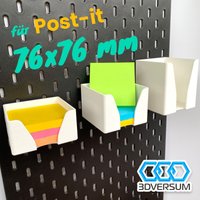 Zettelbox 76x76mm Post-It Für Ikea Skadis, Notizzettelbox von 3DVersum