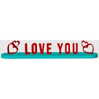 Frohe Weihnachten 3D - Ihr Text/Personalisierte Feiertags-Dekoration Zeichen Ich Liebe Dich Name von 3DVortexArt