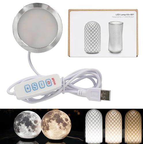 LED-Lampen-Set 001, drei Farben, für Bambu Lab Makerworld, 3D-Druck, DIY-Hardware-Modell, Ersatzteile, 5 V, USB-betrieben, 3000 K warmes Licht (1) von 3DZWMAN