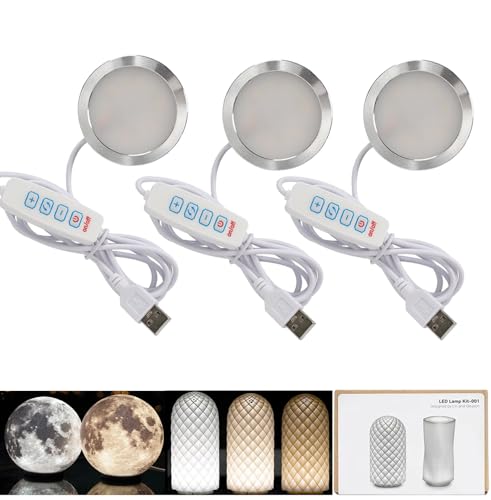 LED-Lampen-Set 001, drei Farben, für Bambu Lab Makerworld, 3D-Druck, DIY-Hardware-Modell, Ersatzteile, 5 V, USB-betrieben, 3000 K warmes Licht von 3DZWMAN