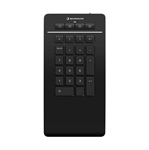 3Dconnexion Numpad Pro (Kabelloser Nummernblock, Bluetooth, USB-C), Mattschwarz 3Dconnexion Numpad Pro (Kabelloser Nummernblock, Bluetooth, USB-C), Mattschwarz von 3Dconnexion