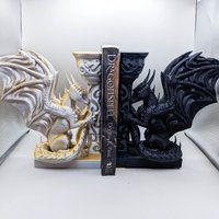 Drachen Buchstütze Buchinspirierter Merch Fantasy Feuer Regaldeko von 3Ddruckstodel