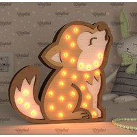 Kinder Nachtlicht Im Fuchs Design - Batteriebetrieben Und Aus Abgerundetem Holz von 3Ddruckstodel