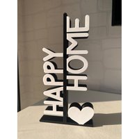 Happy Home Deko Modern Wohnzimmer Schwarz Weiß Happy Home Deko Modern Wohnzimmer Schwarz Weiß von 3DekoMaze